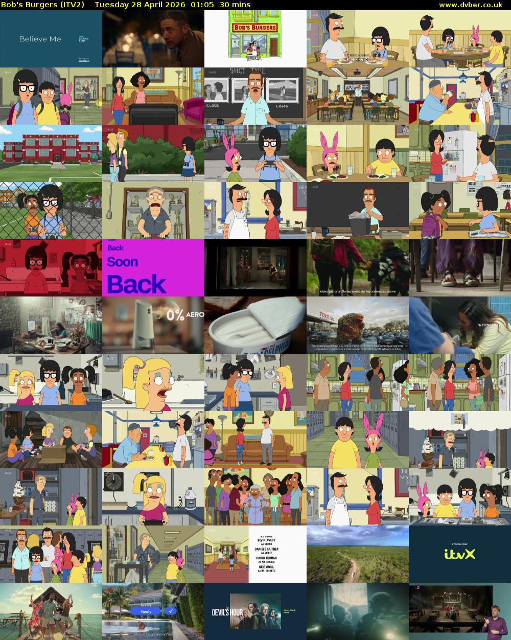 Bob's Burgers (ITV2) Tuesday 28 April 2026 01:05 - 01:35
