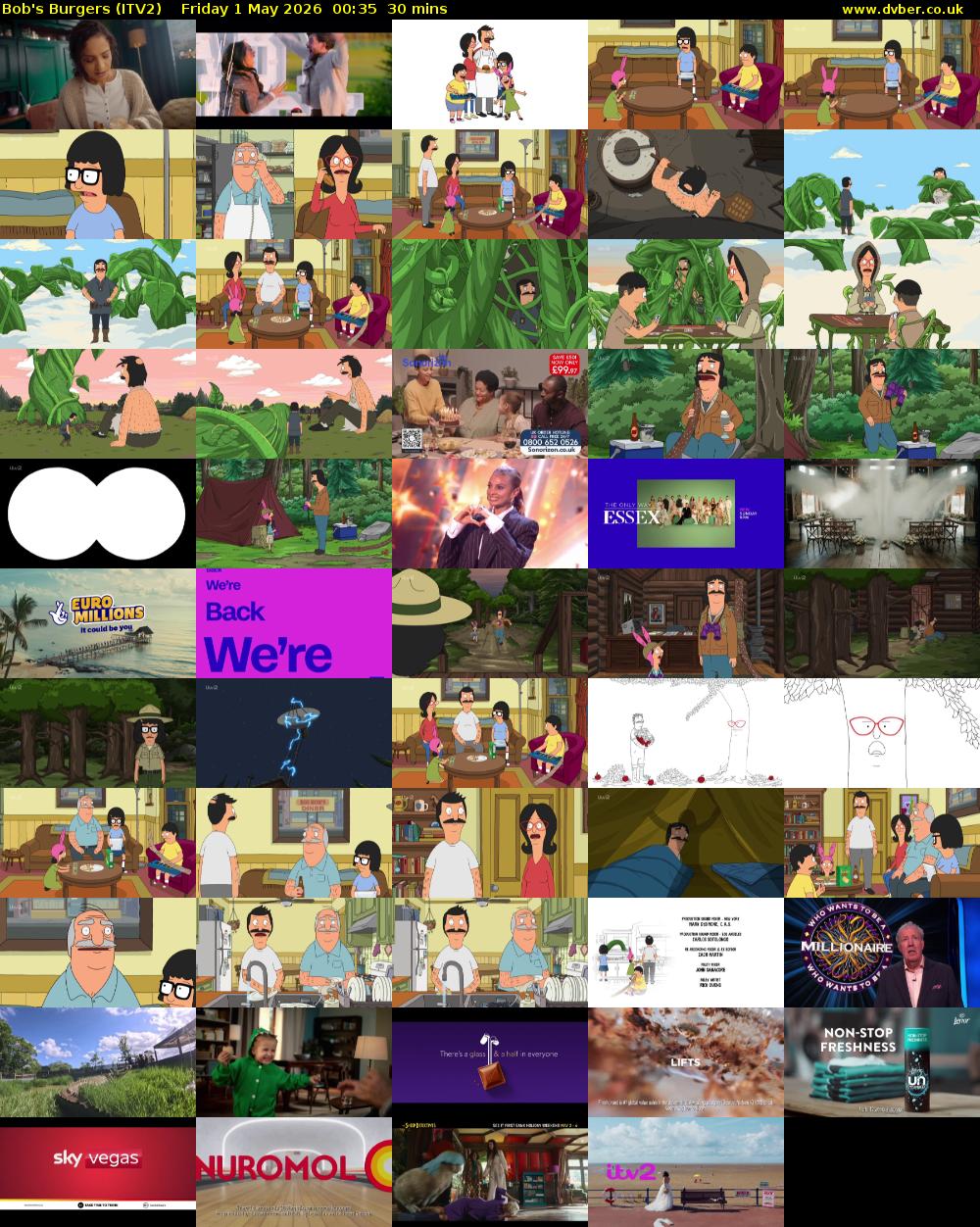 Bob's Burgers (ITV2) Friday 1 May 2026 00:35 - 01:05