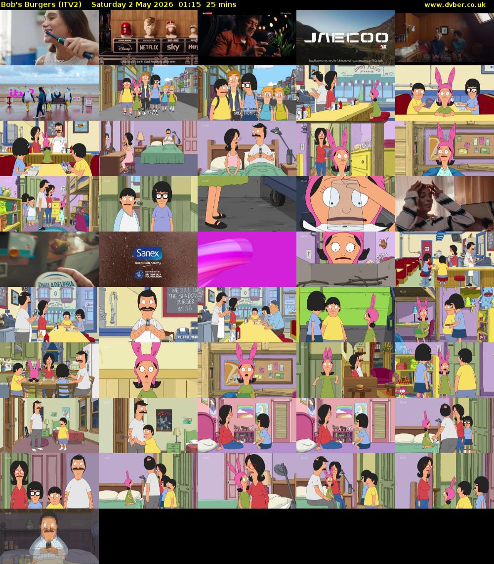 Bob's Burgers (ITV2) Saturday 2 May 2026 01:15 - 01:40