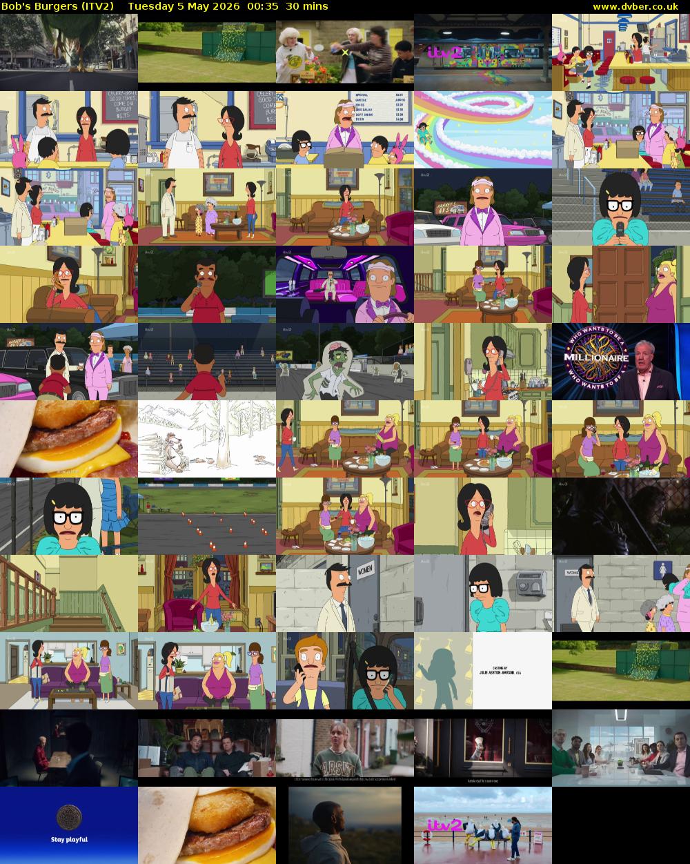 Bob's Burgers (ITV2) Tuesday 5 May 2026 00:35 - 01:05
