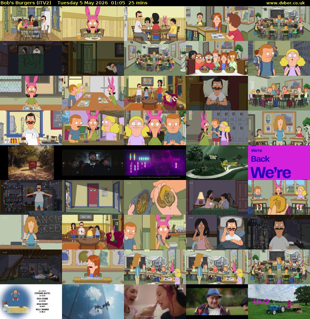 Bob's Burgers (ITV2) Tuesday 5 May 2026 01:05 - 01:30