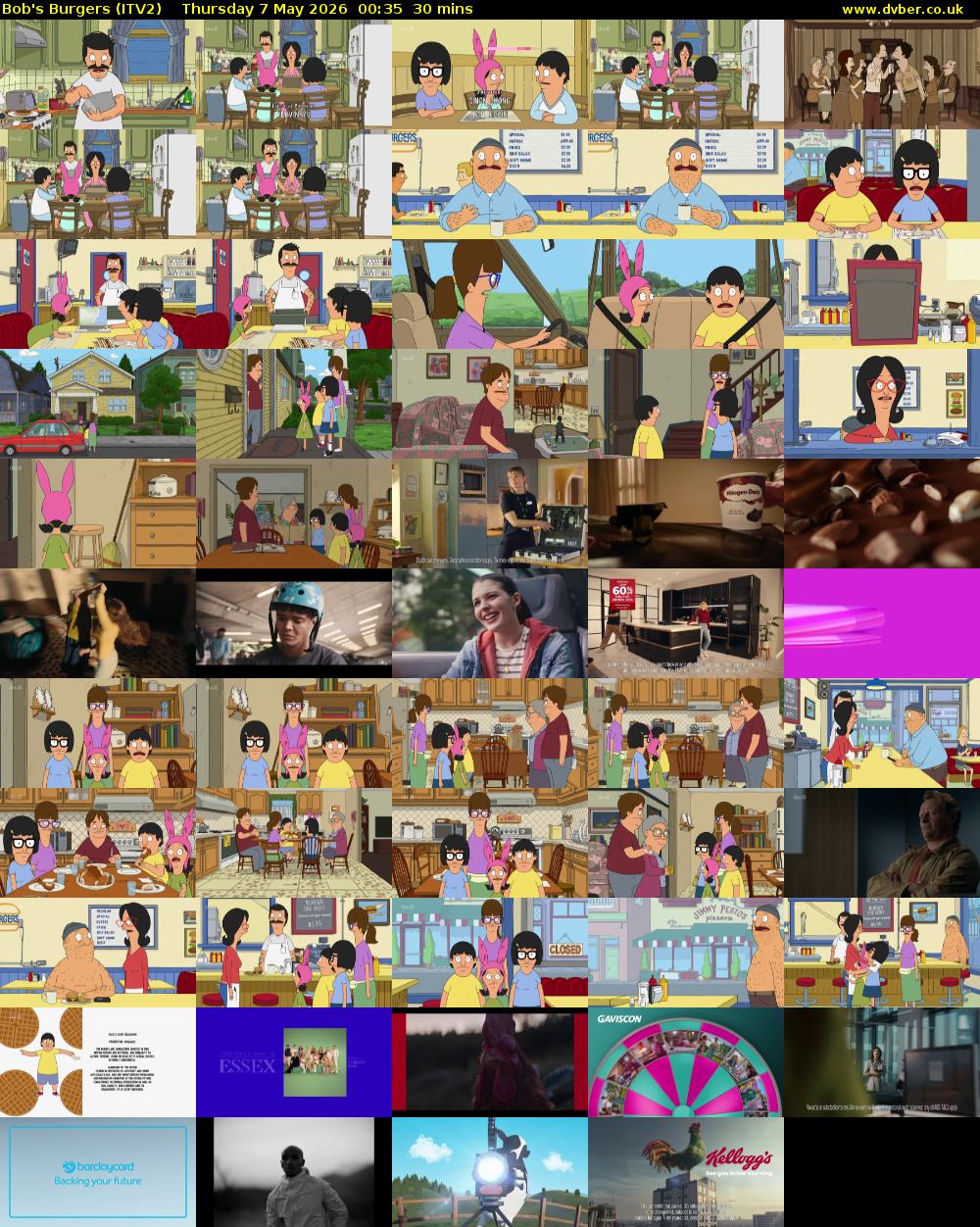 Bob's Burgers (ITV2) Thursday 7 May 2026 00:35 - 01:05