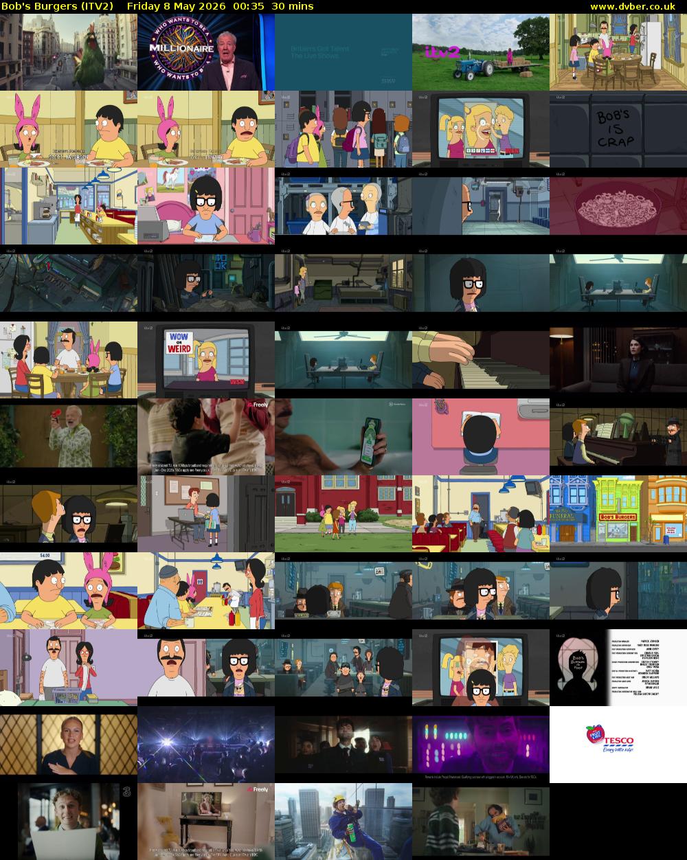 Bob's Burgers (ITV2) Friday 8 May 2026 00:35 - 01:05
