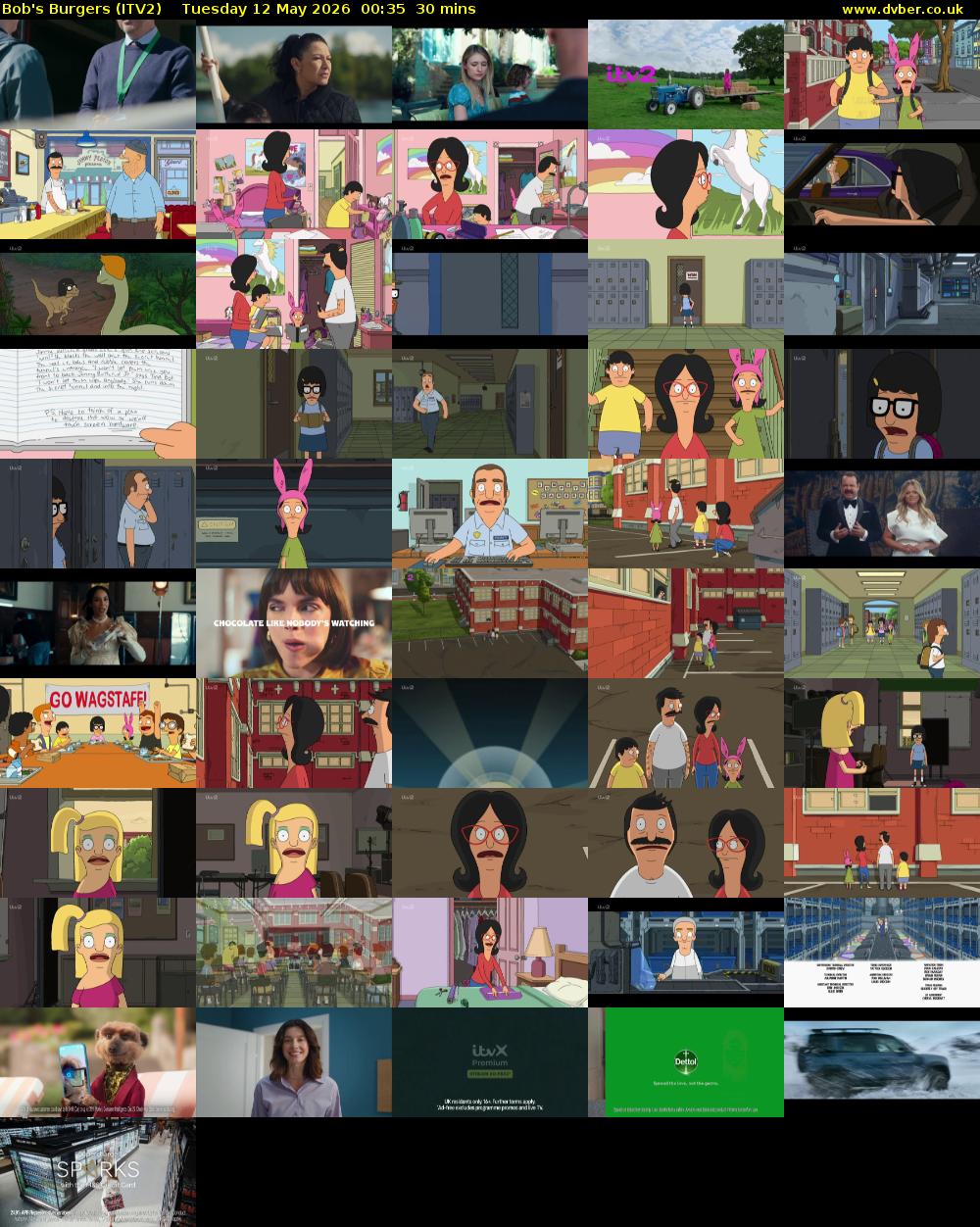 Bob's Burgers (ITV2) Tuesday 12 May 2026 00:35 - 01:05