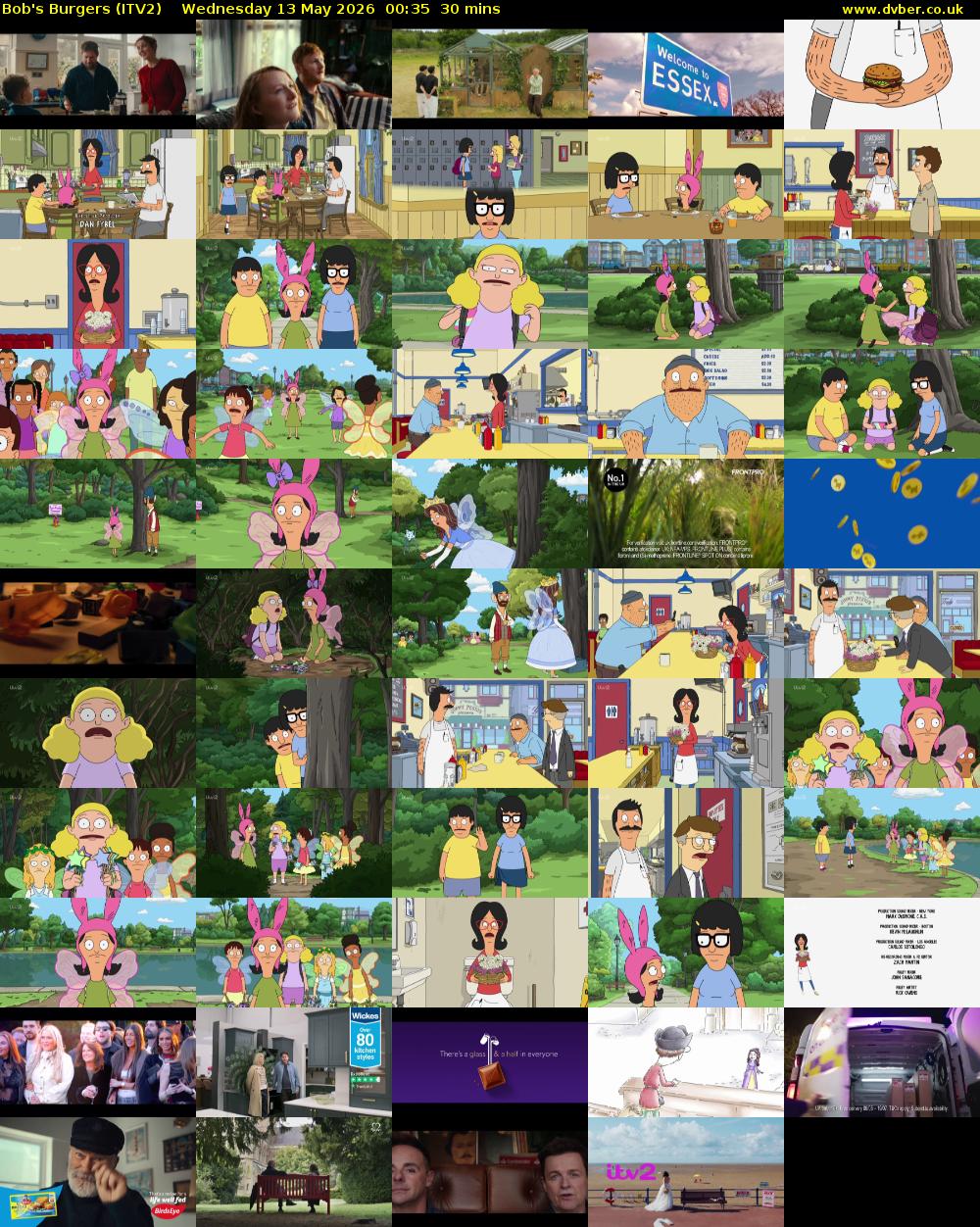 Bob's Burgers (ITV2) Wednesday 13 May 2026 00:35 - 01:05