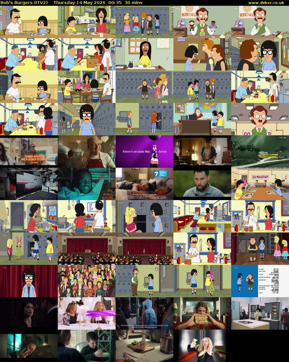 Bob's Burgers (ITV2) Thursday 14 May 2026 00:35 - 01:05