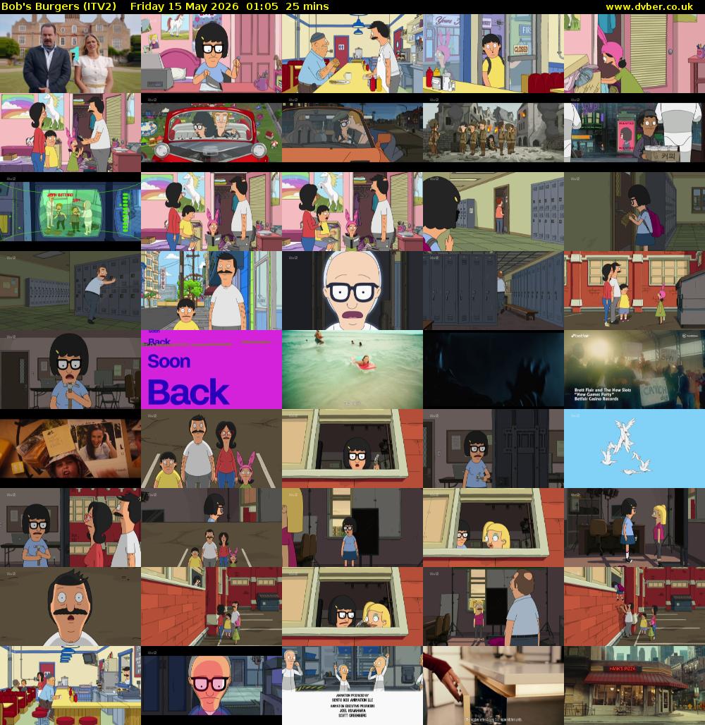 Bob's Burgers (ITV2) Friday 15 May 2026 01:05 - 01:30