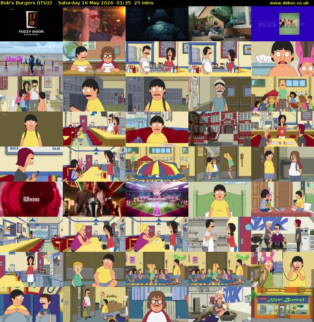 Bob's Burgers (ITV2) Saturday 16 May 2026 01:35 - 02:00
