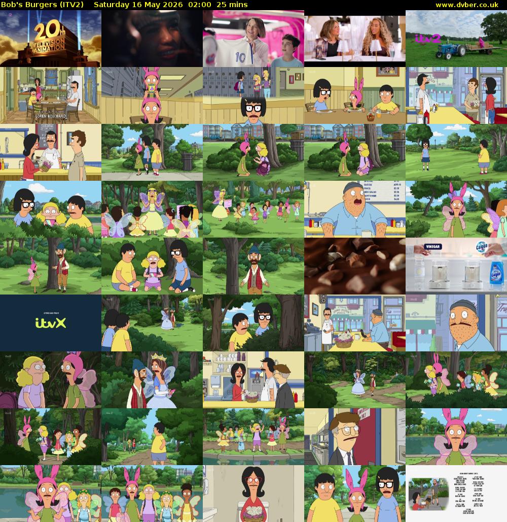 Bob's Burgers (ITV2) Saturday 16 May 2026 02:00 - 02:25