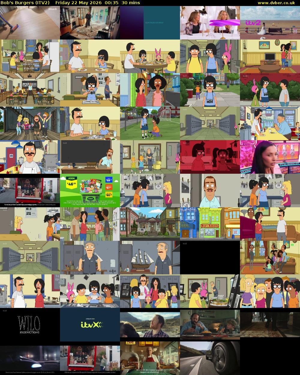 Bob's Burgers (ITV2) Friday 22 May 2026 00:35 - 01:05