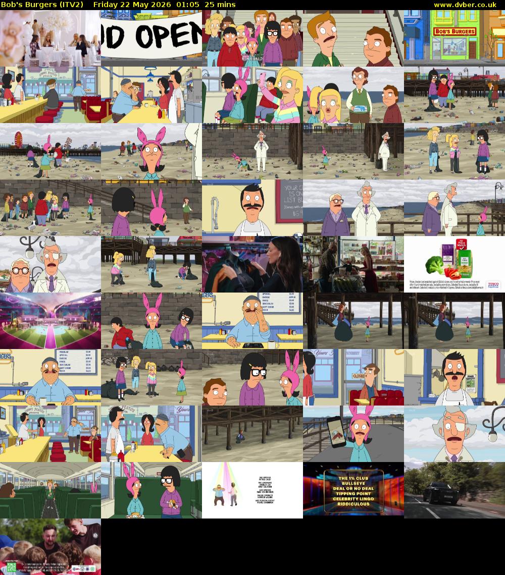 Bob's Burgers (ITV2) Friday 22 May 2026 01:05 - 01:30