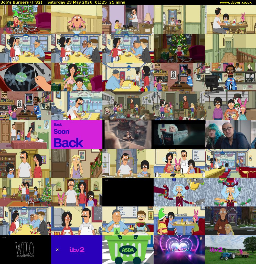 Bob's Burgers (ITV2) Saturday 23 May 2026 01:25 - 01:50