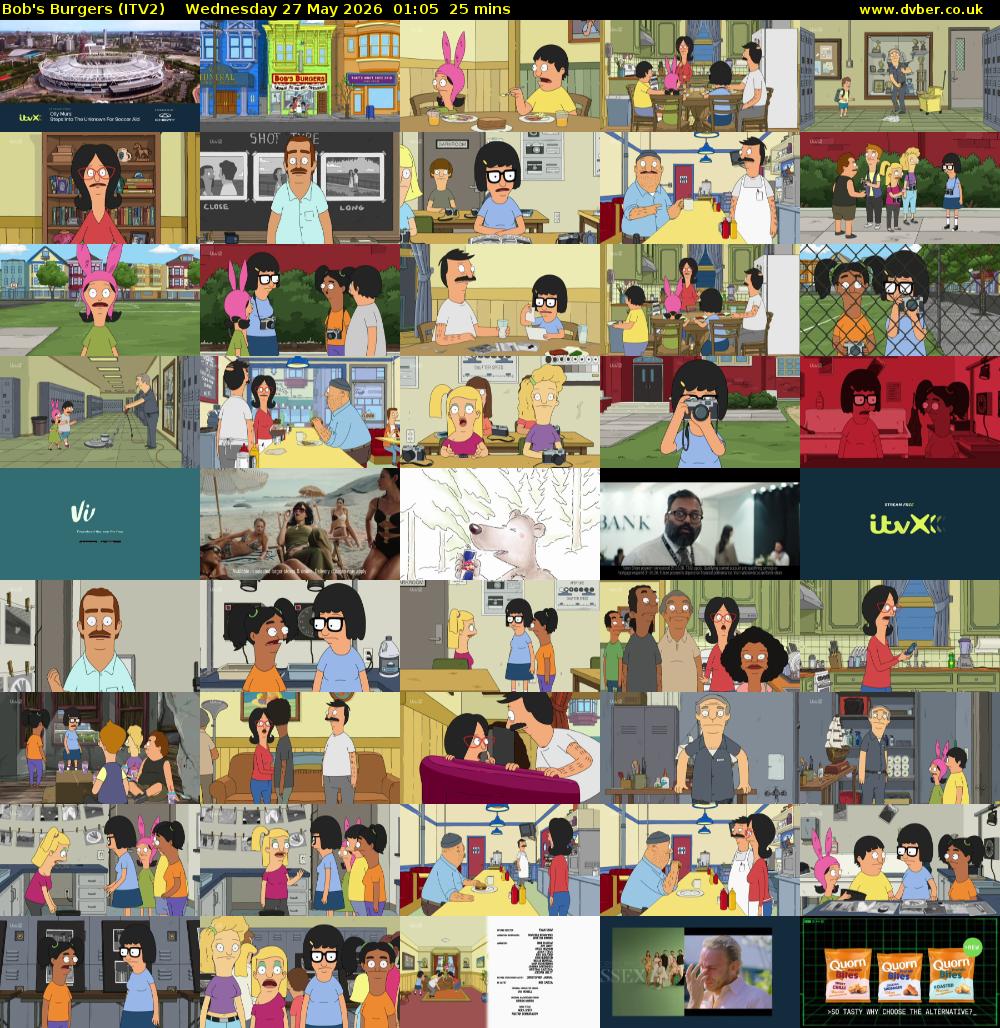 Bob's Burgers (ITV2) Wednesday 27 May 2026 01:05 - 01:30