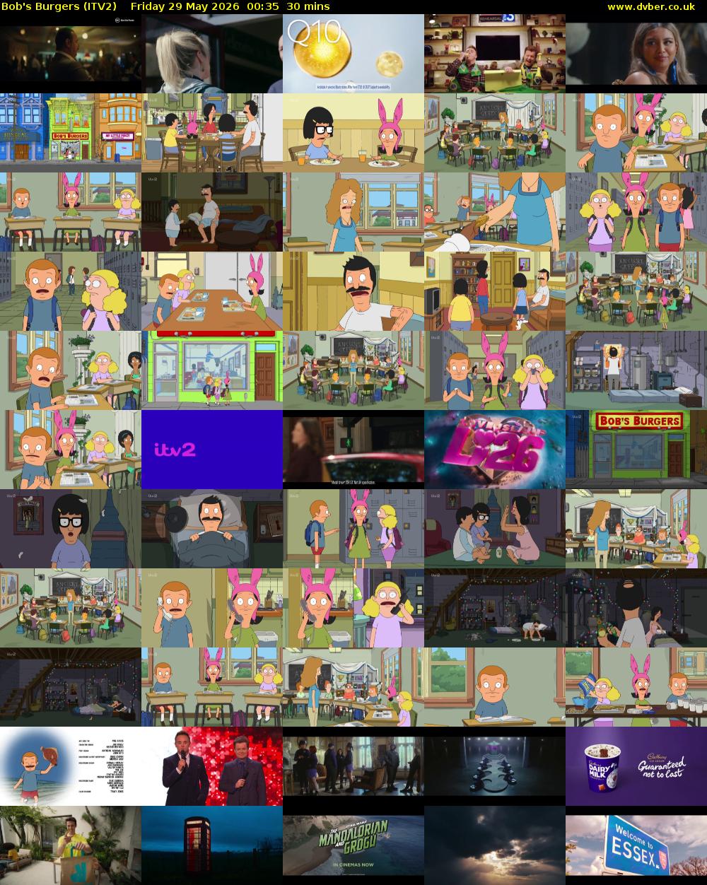 Bob's Burgers (ITV2) Friday 29 May 2026 00:35 - 01:05