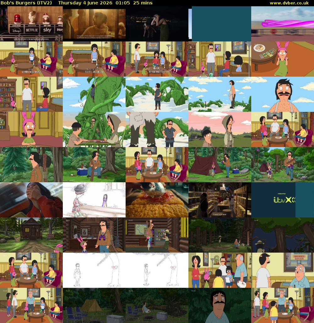 Bob's Burgers (ITV2) Thursday 4 June 2026 01:05 - 01:30