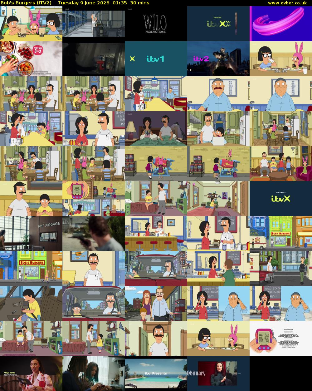 Bob's Burgers (ITV2) Tuesday 9 June 2026 01:35 - 02:05