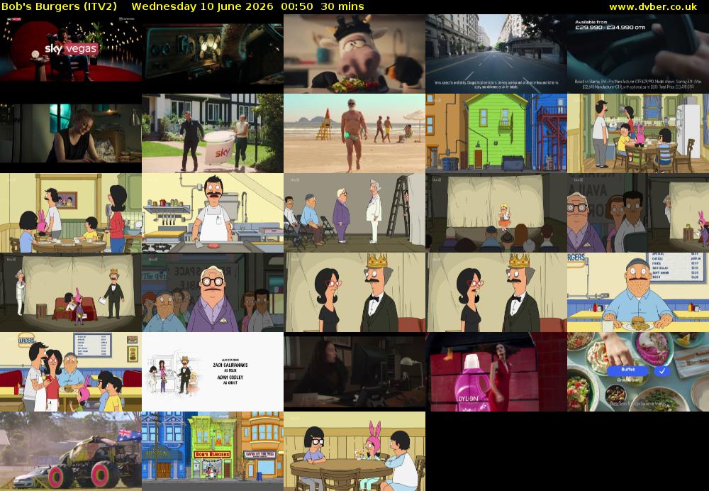 Bob's Burgers (ITV2) Wednesday 10 June 2026 00:50 - 01:20