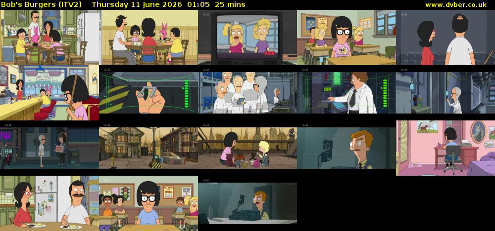 Bob's Burgers (ITV2) Thursday 11 June 2026 01:05 - 01:30