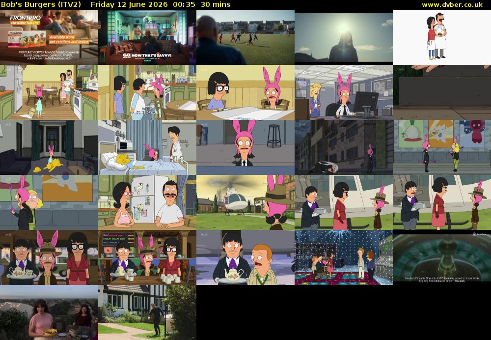 Bob's Burgers (ITV2) Friday 12 June 2026 00:35 - 01:05