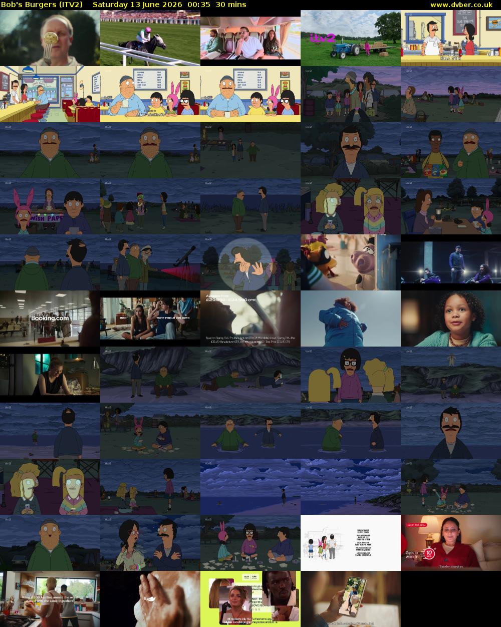 Bob's Burgers (ITV2) Saturday 13 June 2026 00:35 - 01:05