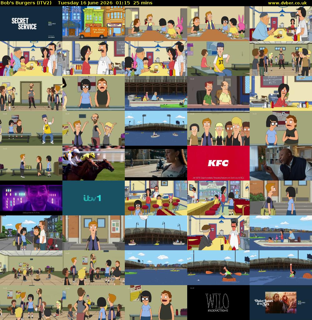Bob's Burgers (ITV2) Tuesday 16 June 2026 01:15 - 01:40