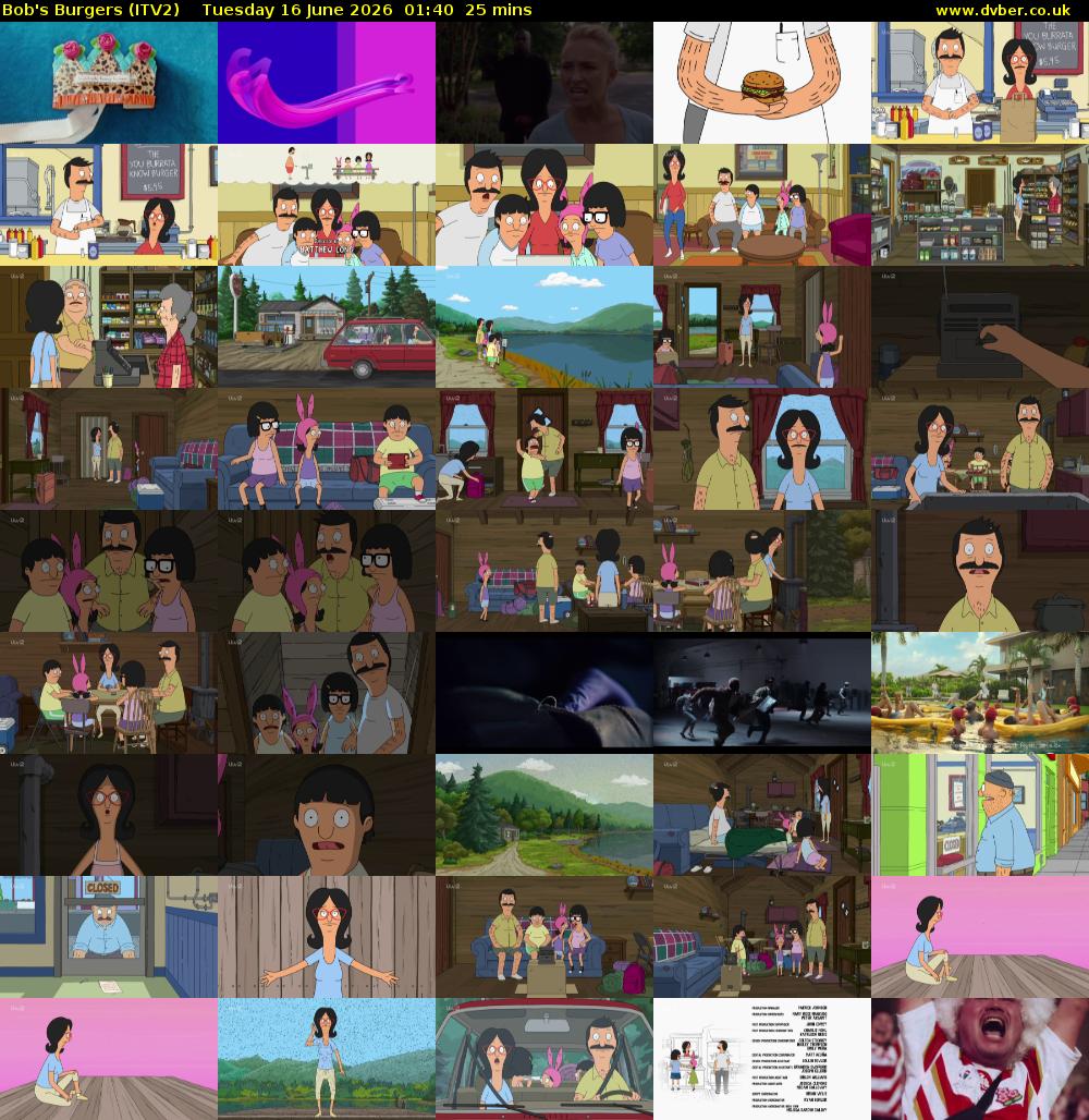Bob's Burgers (ITV2) Tuesday 16 June 2026 01:40 - 02:05