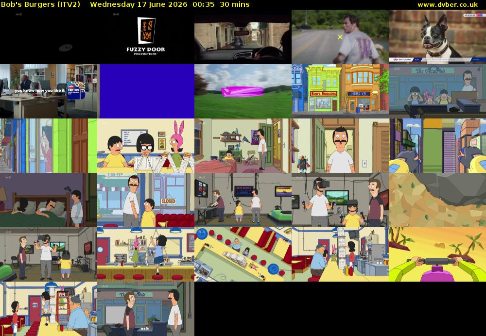 Bob's Burgers (ITV2) Wednesday 17 June 2026 00:35 - 01:05