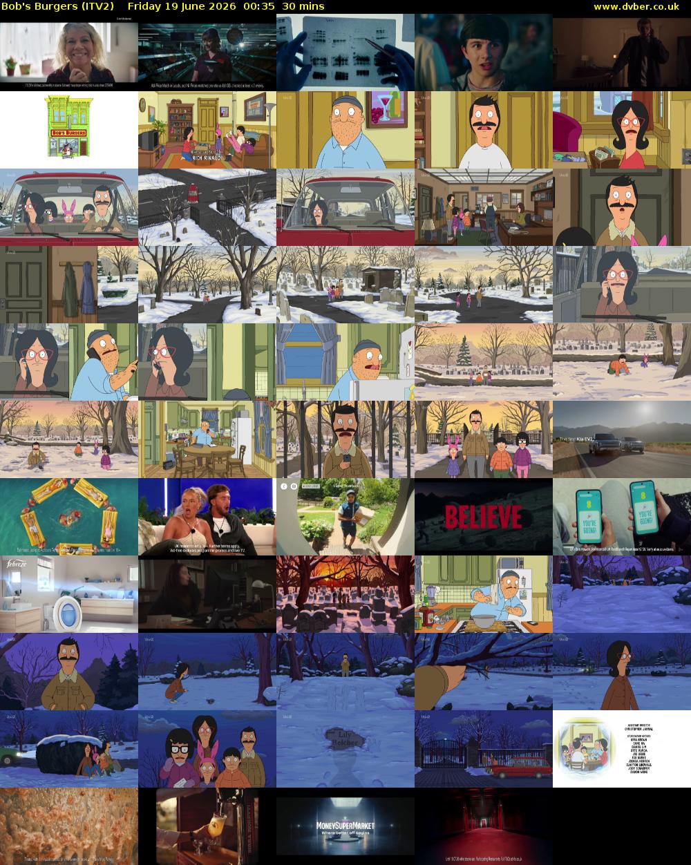 Bob's Burgers (ITV2) Friday 19 June 2026 00:35 - 01:05