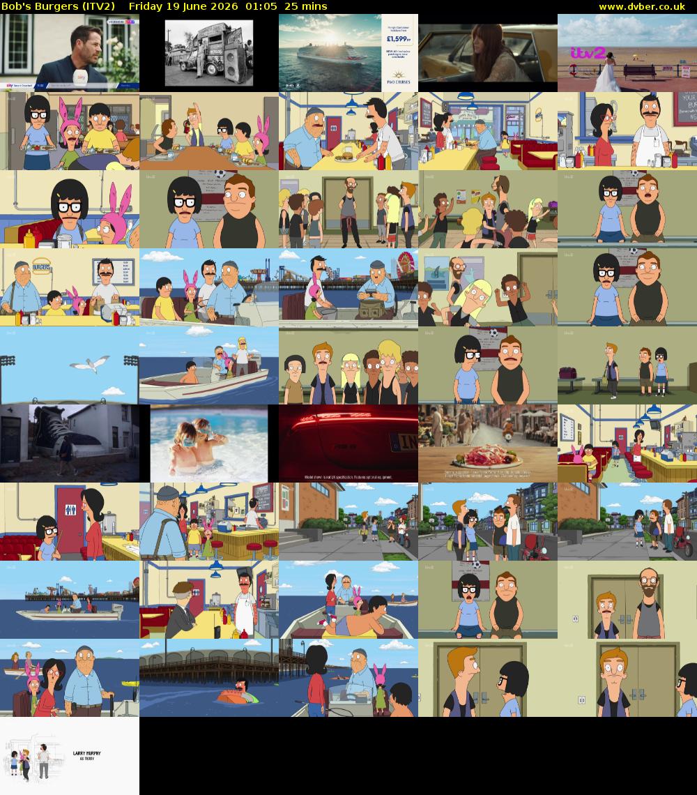 Bob's Burgers (ITV2) Friday 19 June 2026 01:05 - 01:30