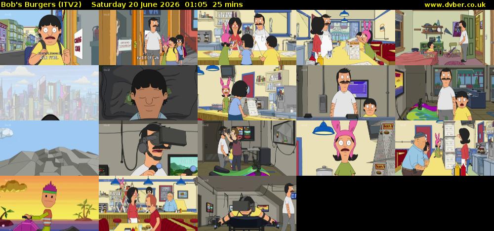 Bob's Burgers (ITV2) Saturday 20 June 2026 01:05 - 01:30