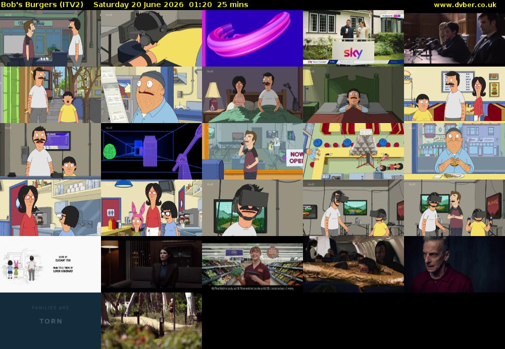 Bob's Burgers (ITV2) Saturday 20 June 2026 01:20 - 01:45