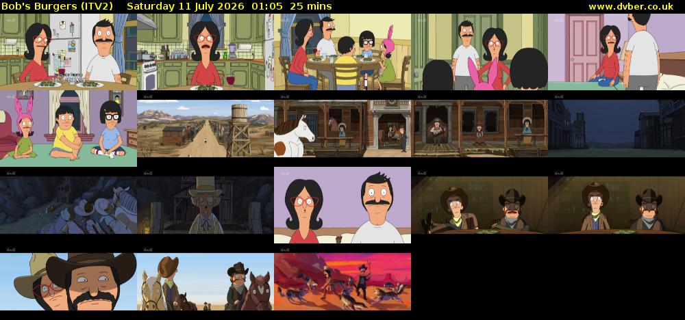 Bob's Burgers (ITV2) Saturday 11 July 2026 01:05 - 01:30