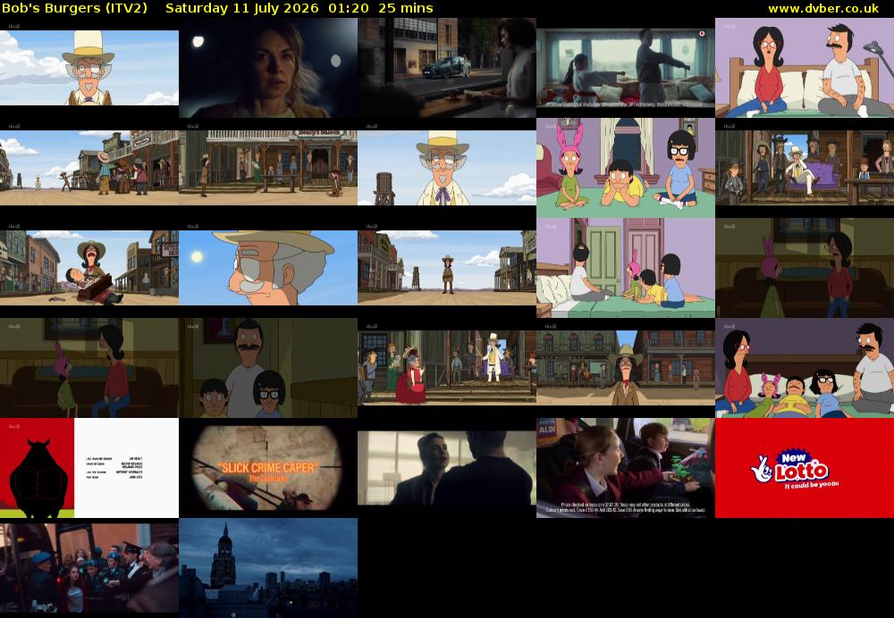 Bob's Burgers (ITV2) Saturday 11 July 2026 01:20 - 01:45