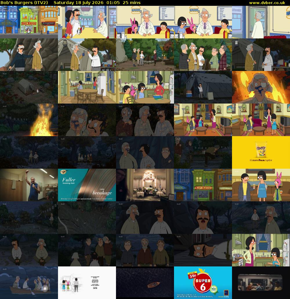 Bob's Burgers (ITV2) Saturday 18 July 2026 01:05 - 01:30