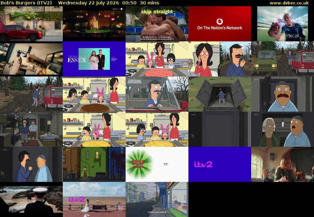 Bob's Burgers (ITV2) Wednesday 22 July 2026 00:50 - 01:20