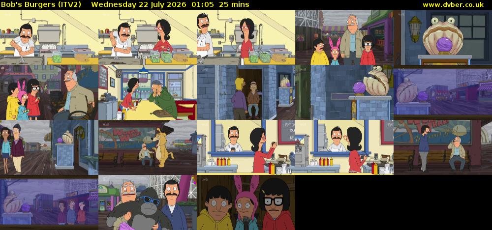 Bob's Burgers (ITV2) Wednesday 22 July 2026 01:05 - 01:30