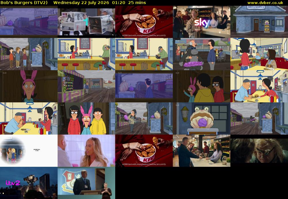 Bob's Burgers (ITV2) Wednesday 22 July 2026 01:20 - 01:45