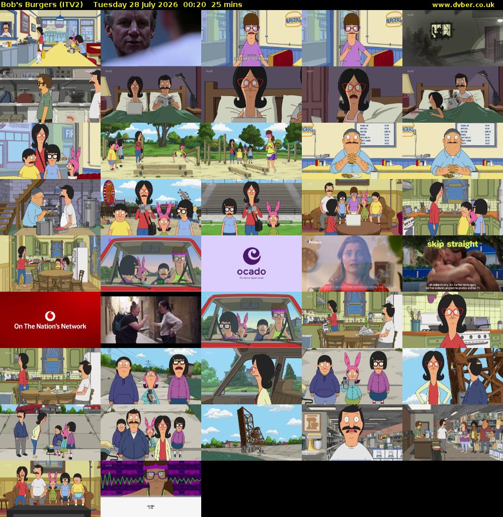 Bob's Burgers (ITV2) Tuesday 28 July 2026 00:20 - 00:45