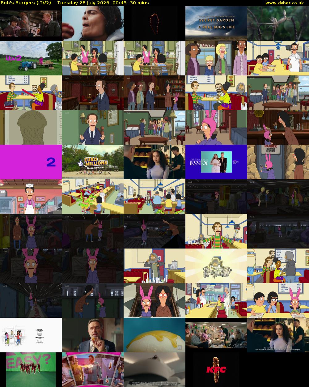 Bob's Burgers (ITV2) Tuesday 28 July 2026 00:45 - 01:15