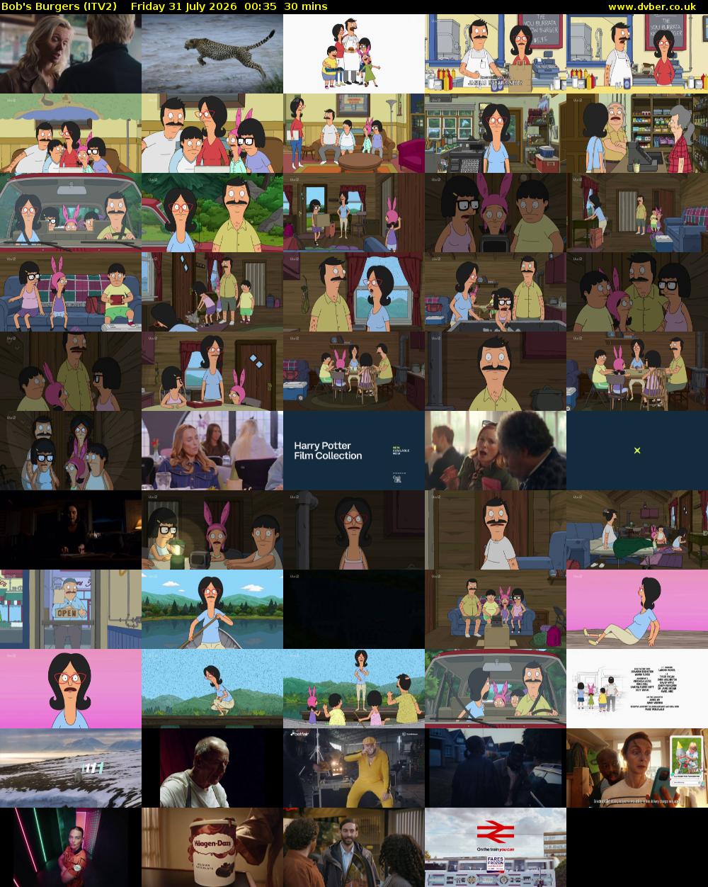 Bob's Burgers (ITV2) Friday 31 July 2026 00:35 - 01:05