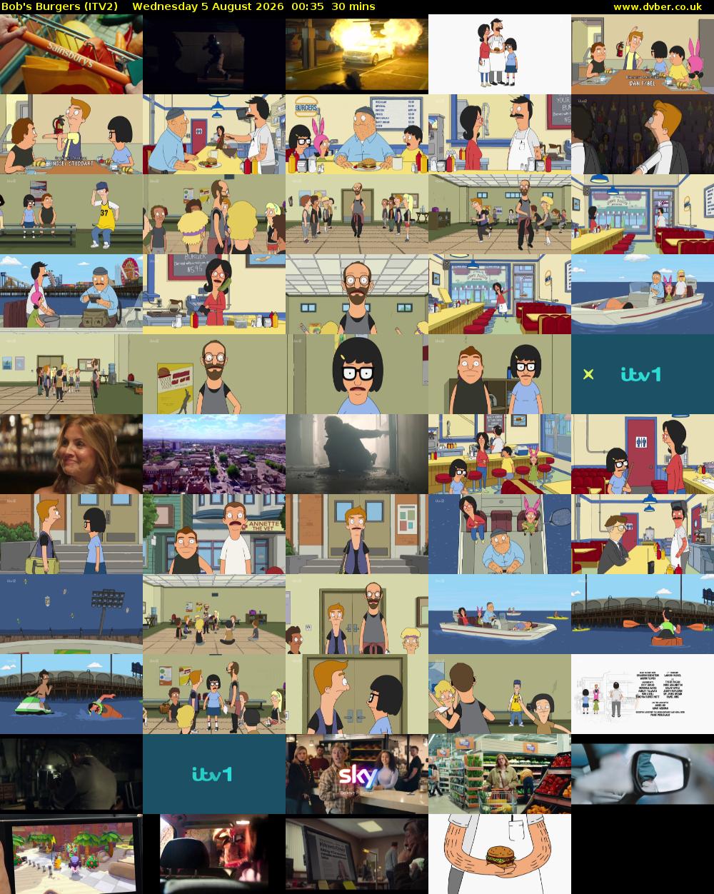 Bob's Burgers (ITV2) Wednesday 5 August 2026 00:35 - 01:05