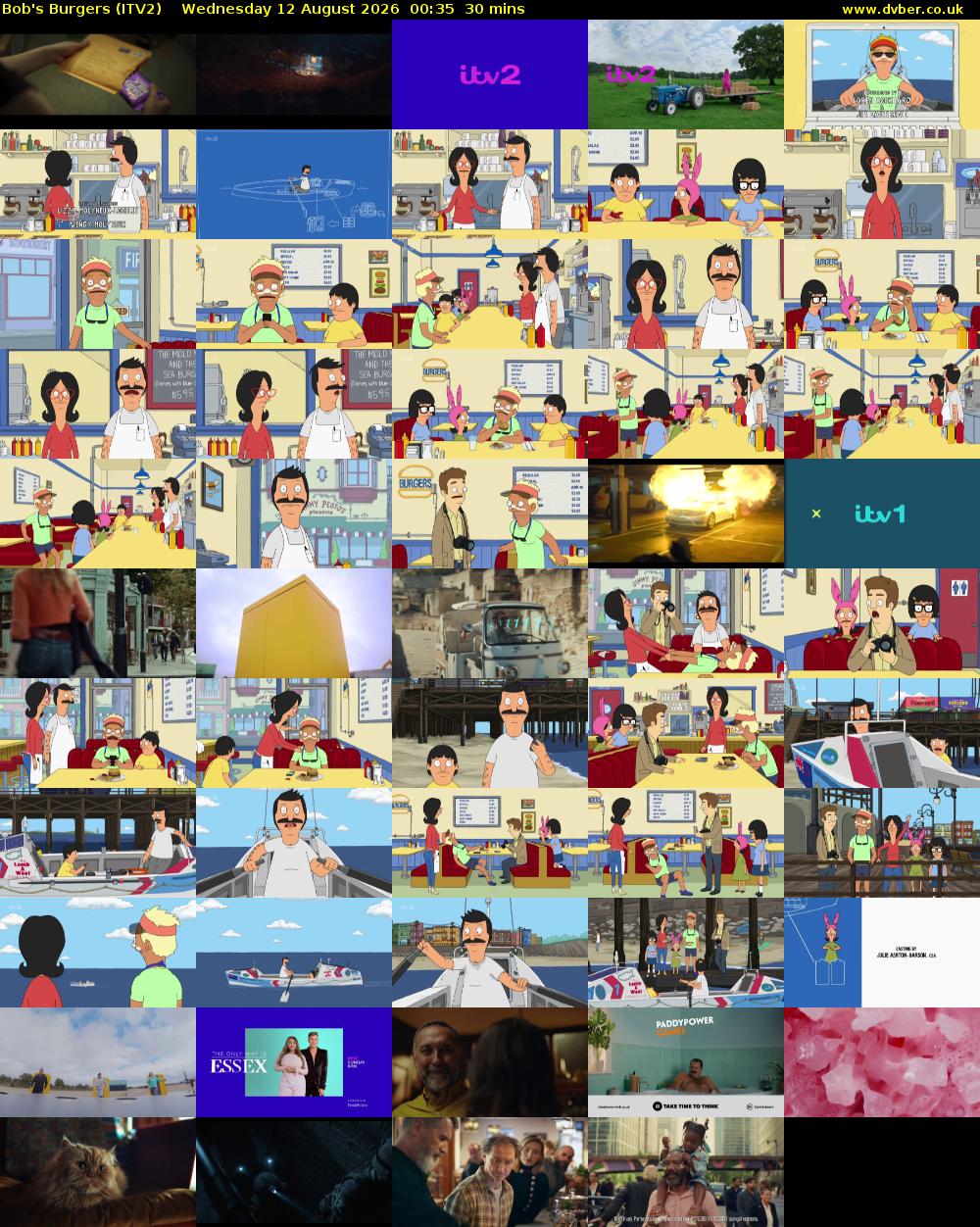 Bob's Burgers (ITV2) Wednesday 12 August 2026 00:35 - 01:05