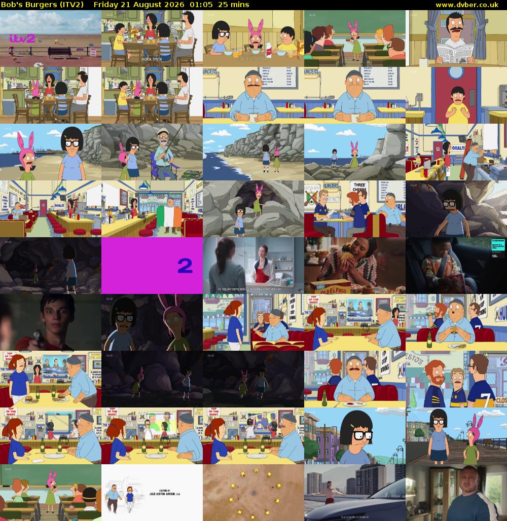 Bob's Burgers (ITV2) Friday 21 August 2026 01:05 - 01:30