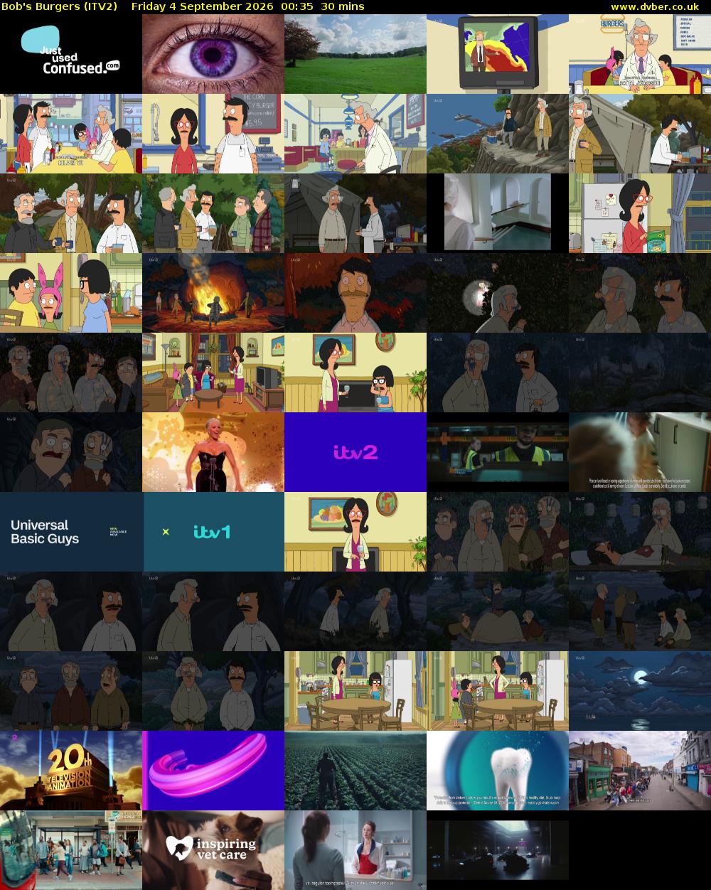 Bob's Burgers (ITV2) Friday 4 September 2026 00:35 - 01:05