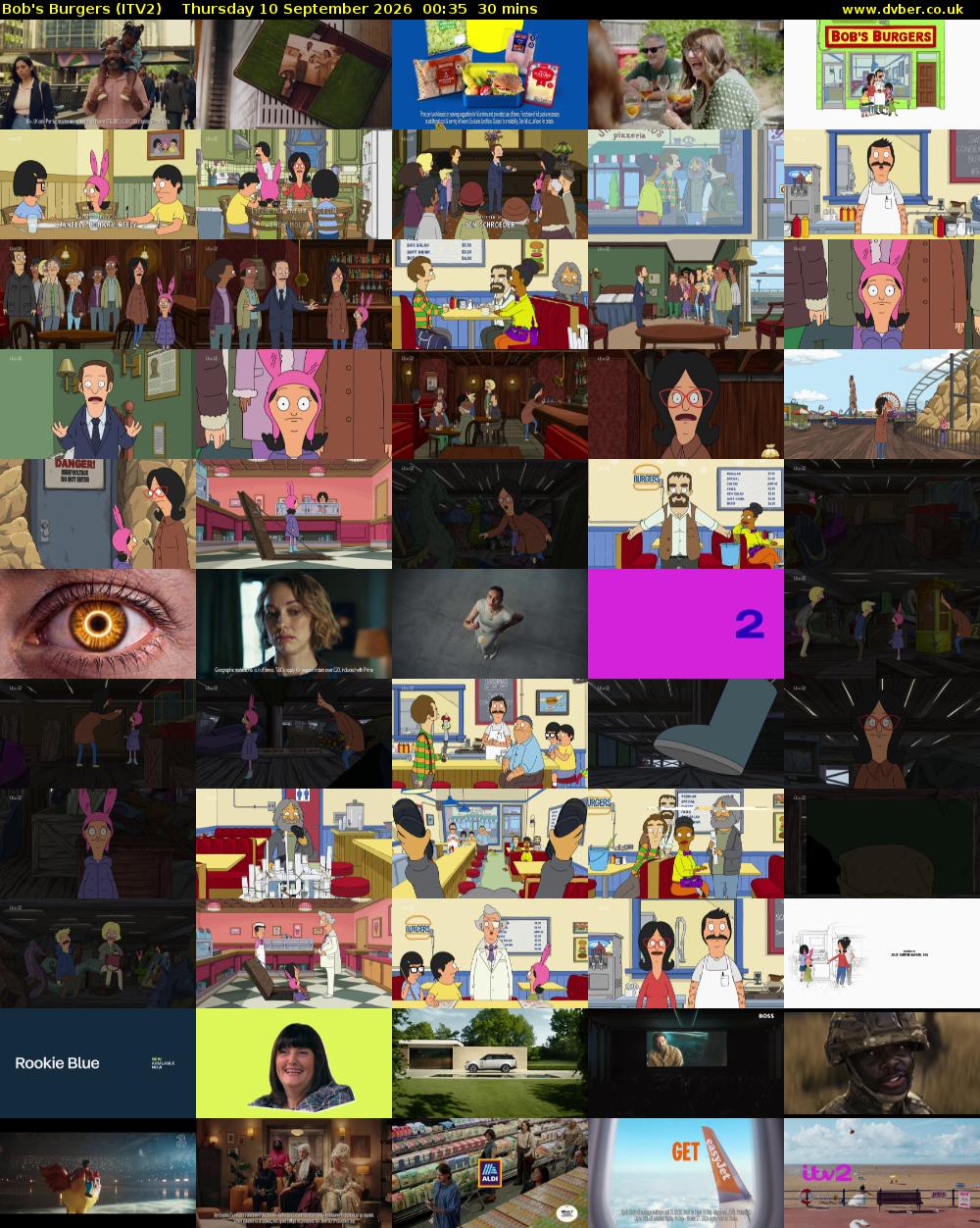 Bob's Burgers (ITV2) Thursday 10 September 2026 00:35 - 01:05