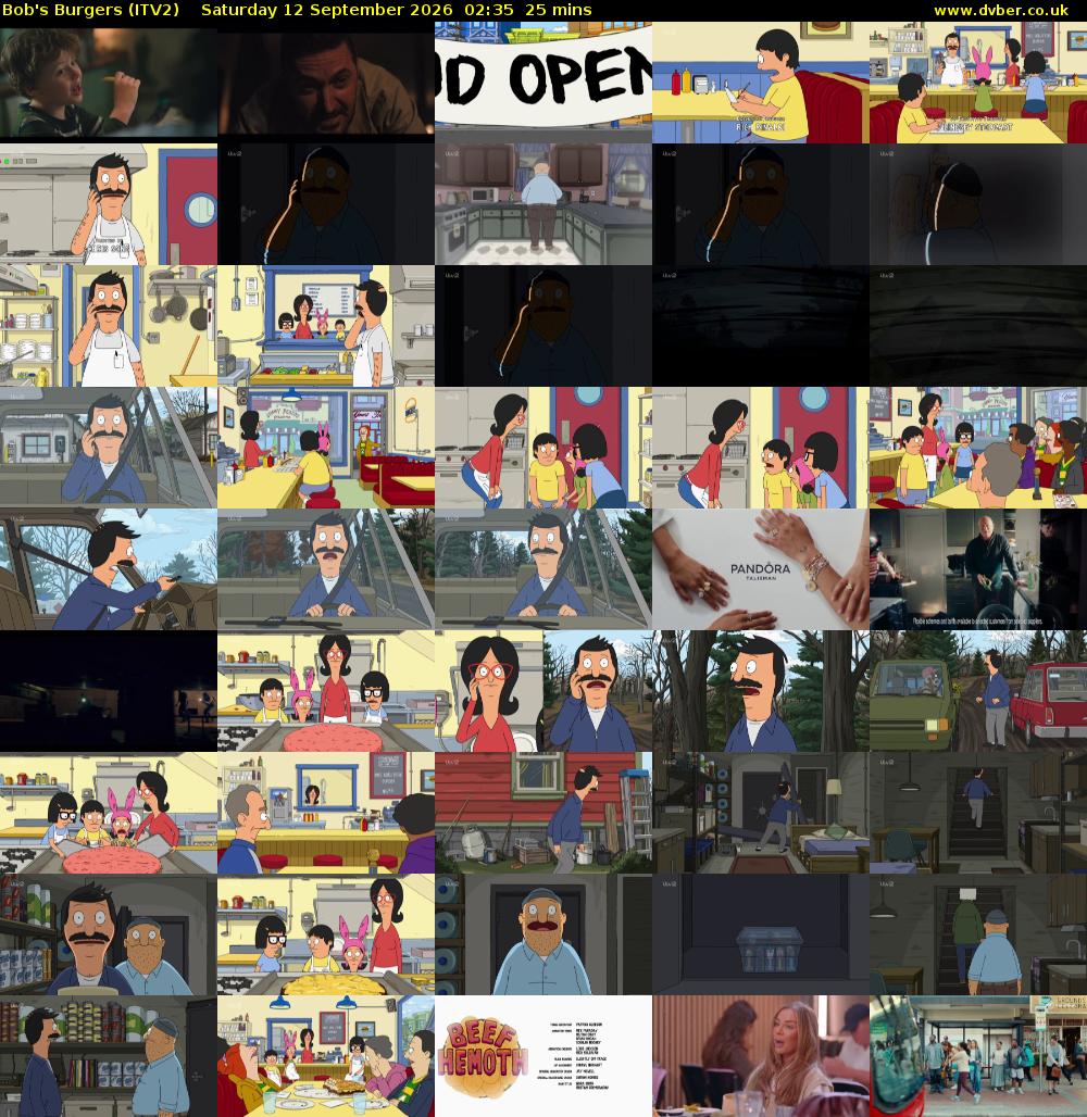 Bob's Burgers (ITV2) Saturday 12 September 2026 02:35 - 03:00