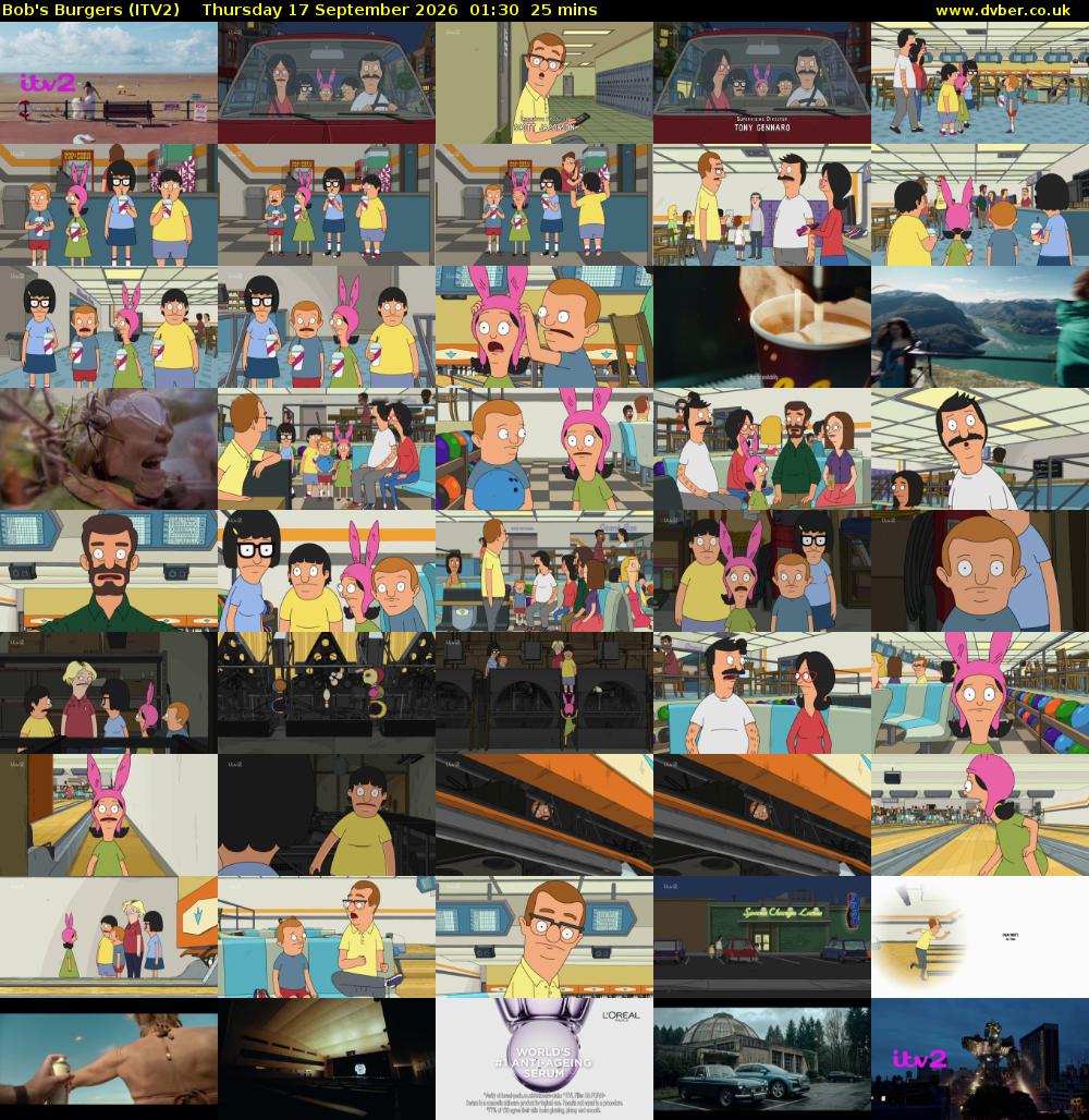 Bob's Burgers (ITV2) Thursday 17 September 2026 01:30 - 01:55