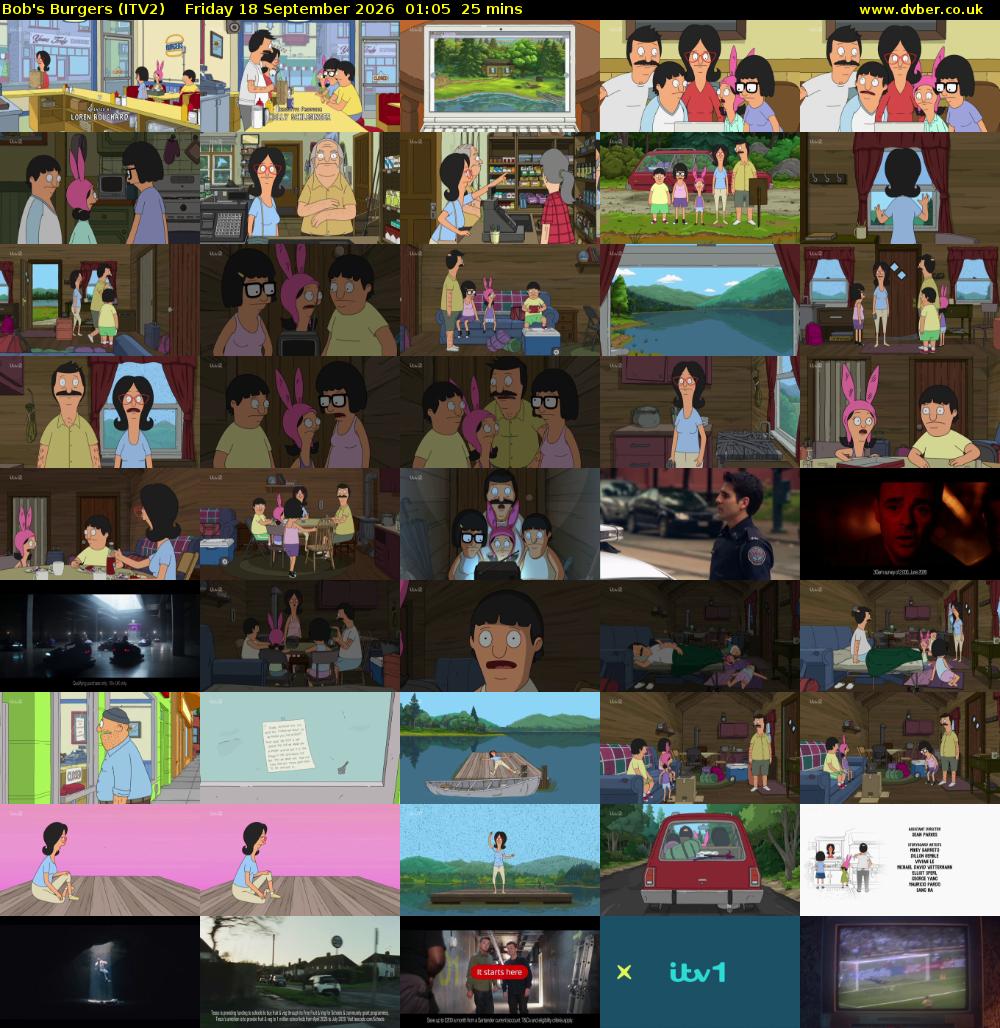 Bob's Burgers (ITV2) Friday 18 September 2026 01:05 - 01:30