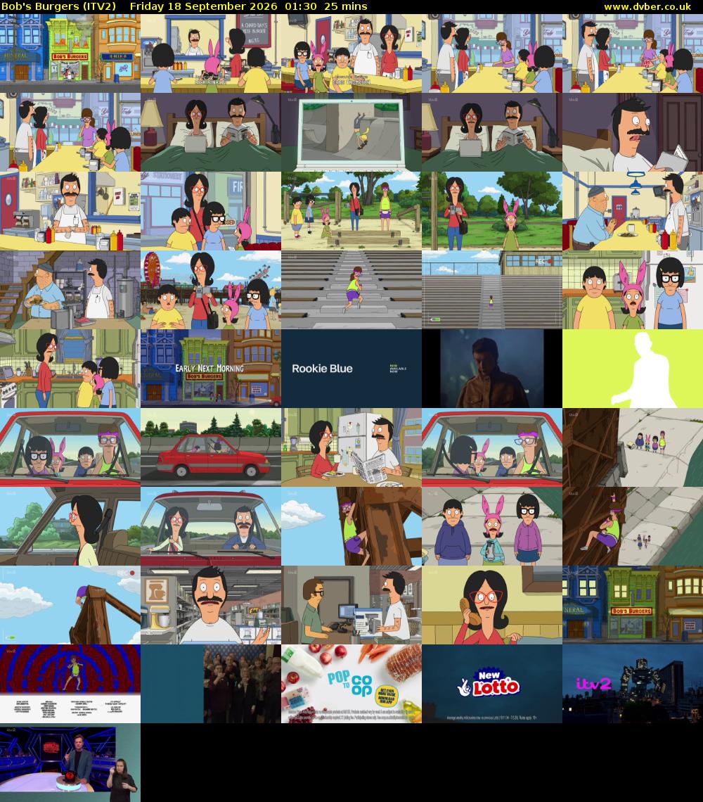 Bob's Burgers (ITV2) Friday 18 September 2026 01:30 - 01:55