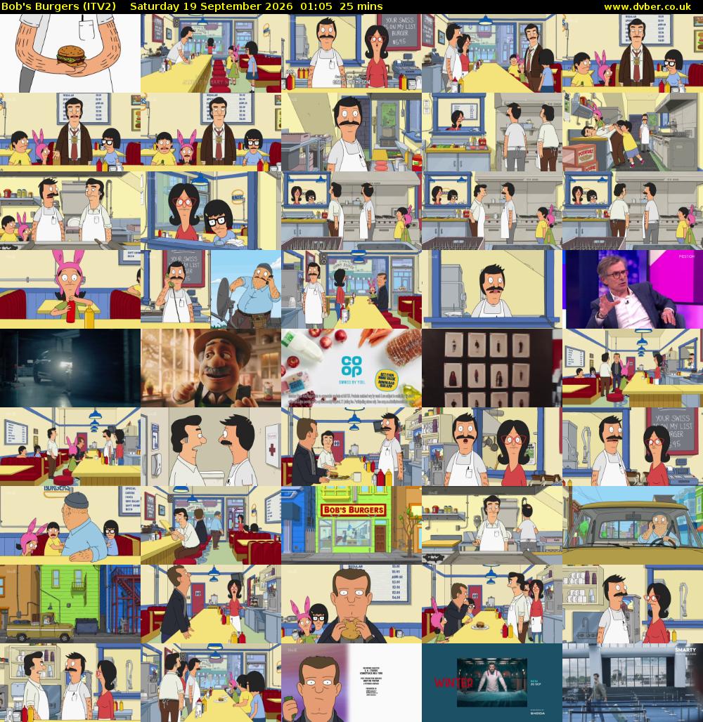 Bob's Burgers (ITV2) Saturday 19 September 2026 01:05 - 01:30